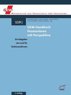 cover image of GEW-Handbuch Promovieren mit Perspektive